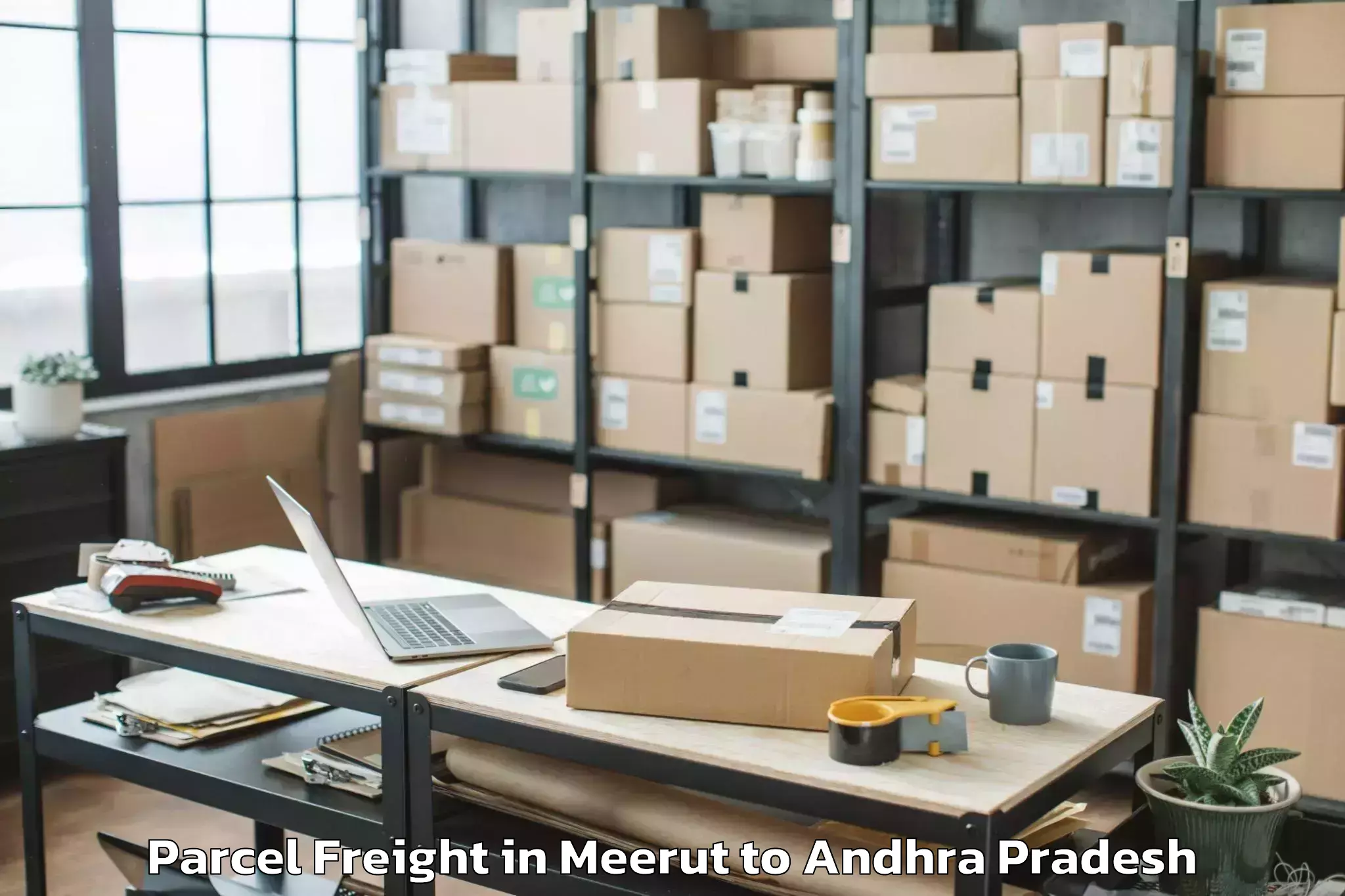 Affordable Meerut to Tiruvuru Parcel Freight